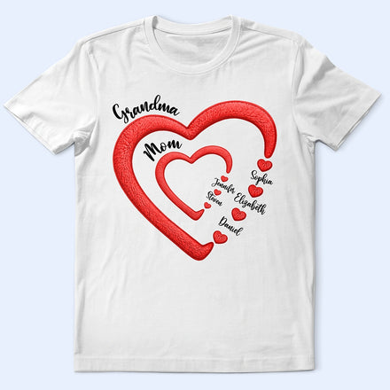 Mom Grandma Sweethearts - Personalized T Shirt