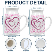 Gift For Wife,Gift For Mother,Gift For Grandma,Love - Mom Grandma Sweethearts Toile - Personalized Ceramic Flower Vase