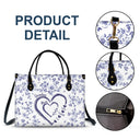 Gift For Wife,Gift For Mother,Gift For Grandma,Love,Family - Mom Grandma Sweethearts Toile - Personalized Leather Bag