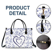 Gift For Wife,Gift For Mother,Gift For Grandma,Love,Family - Mom Grandma Sweethearts Toile - Personalized Leather Bag