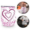Gift For Wife,Gift For Mother,Gift For Grandma,Love,Family - Mom Grandma Sweethearts Toile - Personalized Wine Tumbler