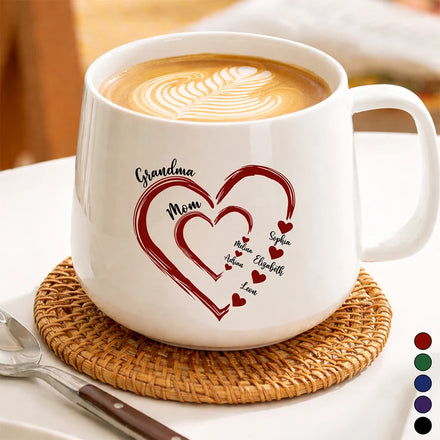Mom Grandma Sweethearts - Personalized Tapered Mug