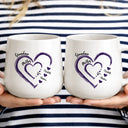 Gift For Mother,Gift For Grandma,Grandma - Grandkids,Happy,Icon,Grateful - Mom Grandma Sweethearts Toile Pattern - Personalized Tapered Mug