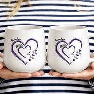 Gift For Mother,Gift For Grandma,Grandma - Grandkids,Happy,Icon,Grateful - Mom Grandma Sweethearts - Personalized Tapered Mug