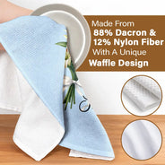 Gift For Wife,Gift For Yourself,Gift For Women,Gift For Mother,Gift For Aunt,Gift For Grandma,Gift For Bestie,Gift For Sisters,Happy - Mom Grandma Women Kitchen Birth Flower - Personalized Kitchen Towel