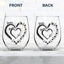 Gift For Wife,Gift For Mother,Gift For Grandma,Happy - Mom Mum Grandma Sweethearts - Personalized Stemless Wine Glass