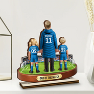 Sport Mom,Sport Dad,Gift For Mother,Gift For Father,Happy - Mom Mum Of The Match - Personalized Custom Shaped Wooden Plaque