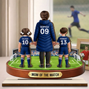 Sport Mom,Sport Dad,Gift For Mother,Gift For Father,Happy - Mom Mum Of The Match - Personalized Custom Shaped Wooden Plaque