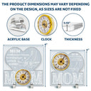 Gift For Mother, Mom - Children, Happy - Mom No Matter How Much Time Passes - Personalized Acrylic Desk Clock
