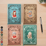 Gift For Mother, Cooking, Happy - Mom Recipe Book - Personalized Leather Journal