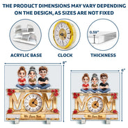 Gift For Mother,Love - Mom We Love You - Personalized Acrylic Desk Clock