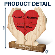 Gift For Mother,Gift For Grandma,Love - Mom You Are The Piece That Hold Us Together - Personalized Custom Shaped Wooden Puzzle