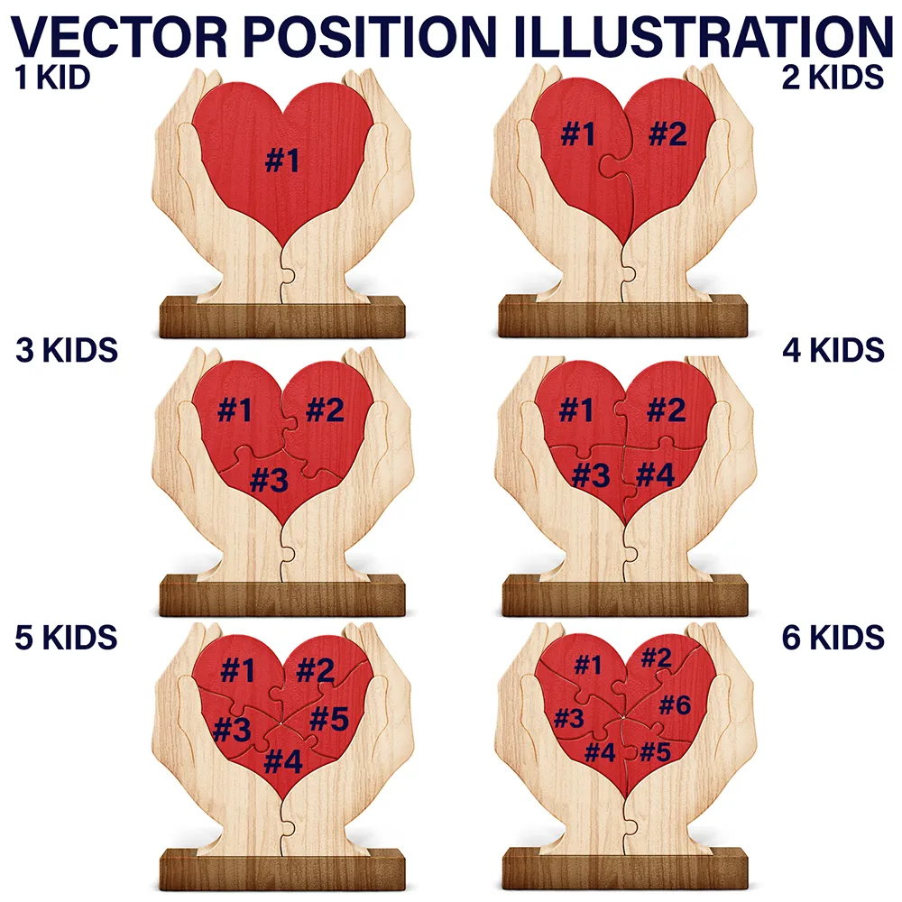 Gift For Mother,Gift For Grandma,Love - Mom You Are The Piece That Hold Us Together - Personalized Custom Shaped Wooden Puzzle