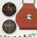 Top Market,Gift For Children,Inspirational,Gift For Mother,Mom - Daughter (Adult),Gift For Daughter,Vector - Mom & Daughter Son Just Do Your Best - Personalized Leather Pocket Hug