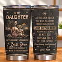 Gift For Children,Inspirational,Gift For Daughter,Vector - Mom & Daughter Son Just Do Your Best - Personalized Tumbler