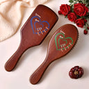 Happy,Gift For Wife,Gift For Women,Gift For Mother,Gift For Grandma - Mom's Grandma's Sweethearts - Personalized Wooden Hair Brush