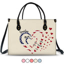 Gift For Mother,Gift For Grandma,Love,Gift For Wife,Independence Day - Mom's Grandma's Sweethearts Independence Day - Personalized Leather Bag