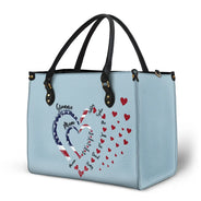 Gift For Mother,Gift For Grandma,Love,Gift For Wife,Independence Day - Mom's Grandma's Sweethearts Independence Day - Personalized Leather Bag
