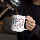Gift For Mother,Gift For Grandma,Love,Gift For Wife,Independence Day - Mom's Grandma's Sweethearts Independence Day - Personalized White Edge-to-Edge Mug