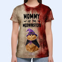 Cat Lovers,Humorous,Halloween,Pet Lovers,Vector - Mommy Of The Meowsters Cat Lovers Halloween - Personalized Full Print T Shirt
