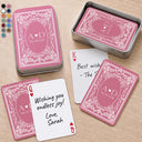 Romantic,Gift For Couples,Wedding,Monogram - Monogram Bride Groom Wedding Guest Book - Personalized Playing Cards