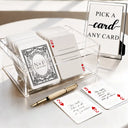 Romantic,Gift For Couples,Wedding,Monogram - Monogram Bride Groom Wedding Guest Book - Personalized Playing Cards