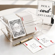 Romantic,Gift For Couples,Wedding,Monogram - Monogram Bride Groom Wedding Guest Book - Personalized Playing Cards