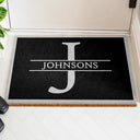 Family, Parents, Gift For Kids, Happy - Monogram Family Name - Personalized Coconut Doormat