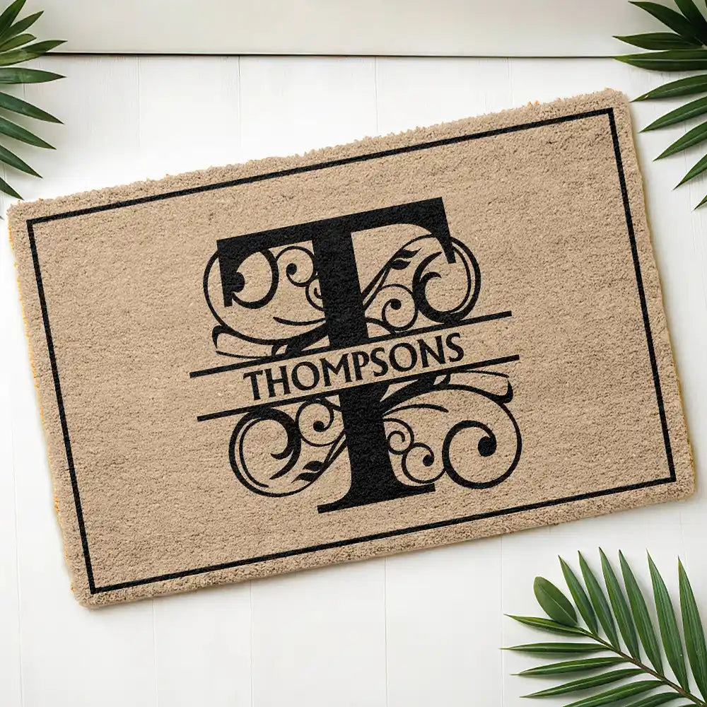 Monogram Family Name - Personalized Coconut Doormat