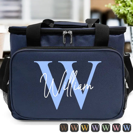 Monogram Initial - Personalized Lunch Bag, Cooling Tote