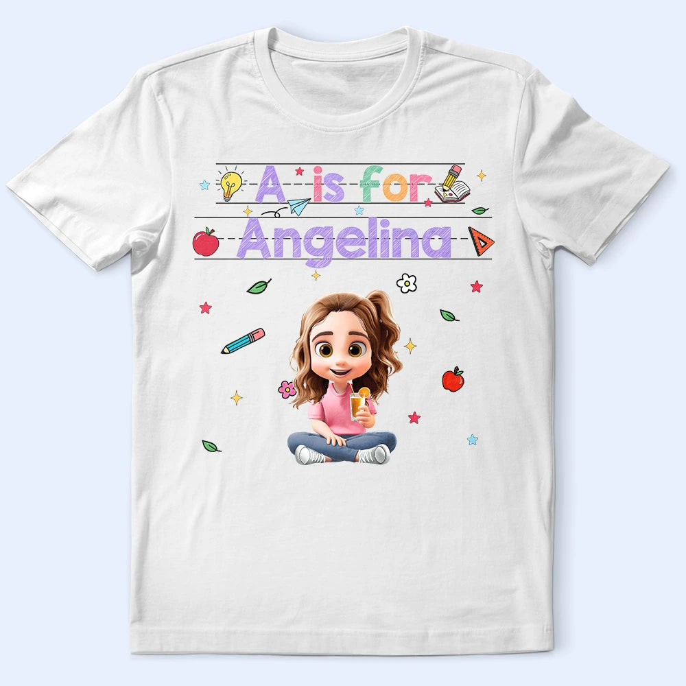 Monogram Kid Is For - Personalized T Shirt