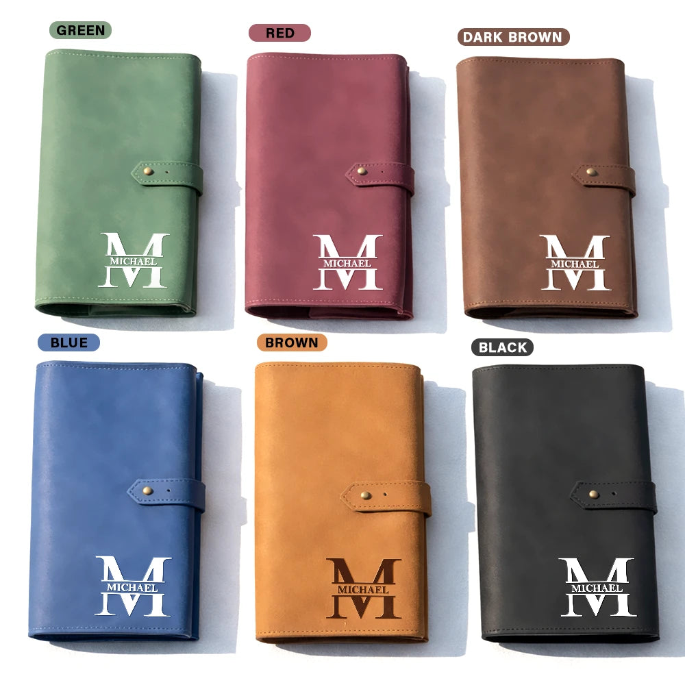 Gift For Women,Gift For Men,Gift For Yourself,Happy,Travel - Monogram Name Initial - Personalized Leather Cable Bag