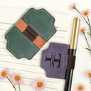 Reading, Gift For Yourself, Happy - Monogram Name Simple Keepsake - Personalized Engraved Magnetic Leather Pen Clip