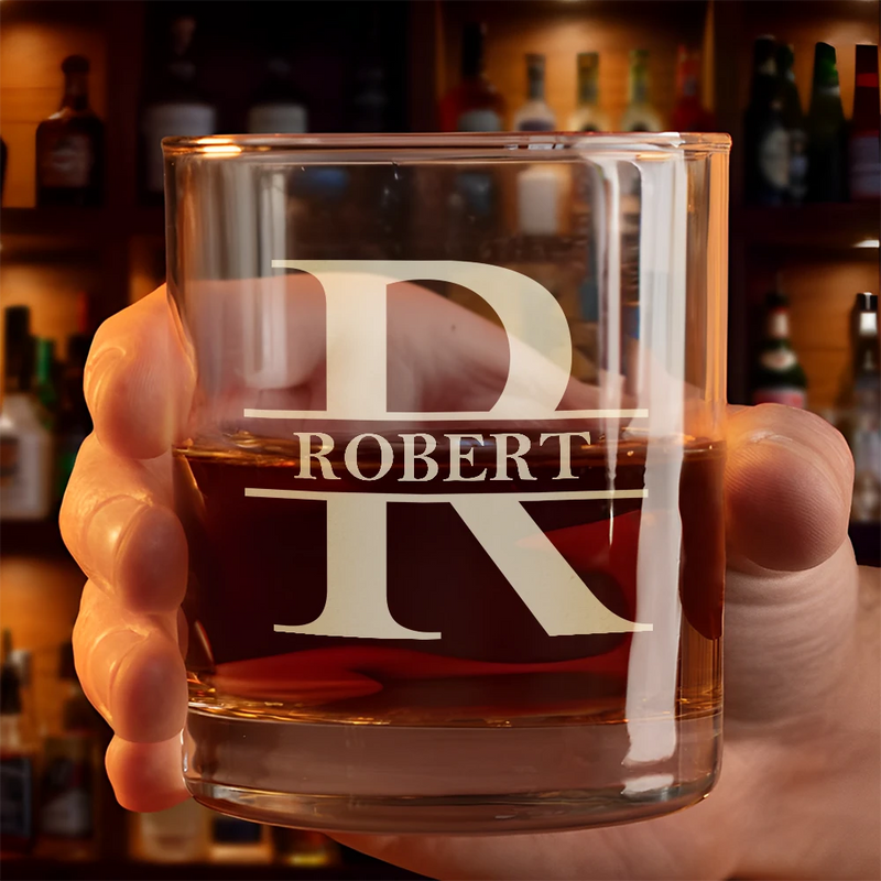 Humorous,Gift For Couples,Monogram - Monogram Thanks For All The Orgasms Monogram - Personalized Engraved Whiskey Glass