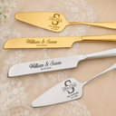 Romantic, Gift For Couples, Wedding, Monogram - Monogram Wedding Couple Names - Personalized Cake Cutting Set