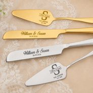 Romantic, Gift For Couples, Wedding, Monogram - Monogram Wedding Couple Names - Personalized Cake Cutting Set