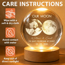 Gift For Couples,Gift For Husband,Gift For Wife,Gift For Boyfriend,Gift For Girlfriend,Parents,Gift For Mother,Gift For Father,Married ,Engaged,Love - Moon Phase The Beginning Of Our Forever - Personalized Crystal Globe Lamp