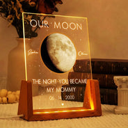 Gift For Couples,Gift For Husband,Gift For Wife,Gift For Boyfriend,Gift For Girlfriend,Parents,Gift For Mother,Gift For Father,Married ,Engaged,Love - Moon Phase The Beginning Of Our Forever - Personalized Night Light