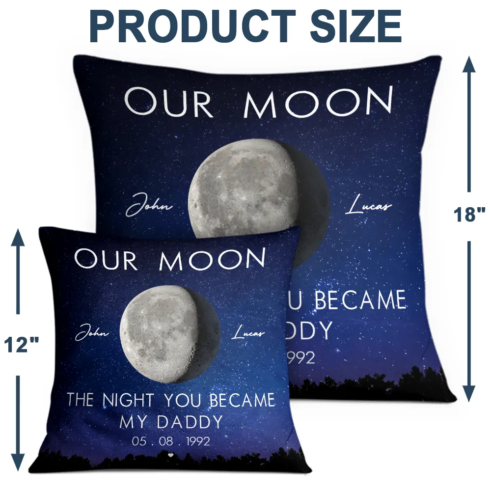 Gift For Couples,Gift For Husband,Gift For Wife,Gift For Boyfriend,Gift For Girlfriend,Parents,Gift For Mother,Gift For Father,Married ,Engaged,Love - Moon Phase The Beginning Of Our Forever - Personalized Pillow