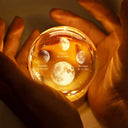 Gift For Father,Gift For Grandpa,Gift For Mother,Gift For Grandma,Non-Eng,Moon Phase,Proud - Moon Phase The Day You Became My Dad Granpda - Personalized Crystal Globe Lamp
