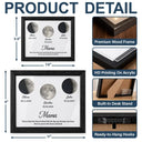 New Mom,Sentimental,Gift For Mother,Moon Phase - Moon Phase The Day You Became My Mom - Personalized LED Light Shadow Box