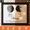 New Mom,Sentimental,Gift For Mother,Moon Phase - Moon Phase The Day You Became My Mom - Personalized LED Light Shadow Box