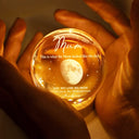 New Mom,Gift For Mother,Happy - Moon Phase The Moon The Day You Became My Mom - Personalized Crystal Globe Lamp
