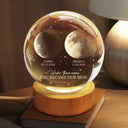 Gift For Father,Dad - Children,New Dad,New baby,Happy,Moon Phase,Adorable - Moon Phase Under This Moon You Became My Daddy - Personalized Crystal Globe Lamp