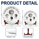 Gift For Mother,Gift For Grandma,Gift For Father,Gift For Grandpa,Love - Moon Phase We Love You To The Moon And Back - Personalized Ceramic Plate