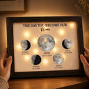 Grateful,Gift For Mother,Moon Phase - Moon Phase We Love You To The Moon And Back - Personalized LED Light Shadow Box