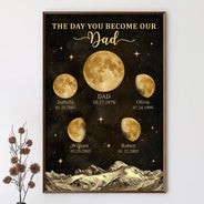 Gift For Mother,Gift For Grandma,Love - Moon Phase We Love You To The Moon And Back - Personalized Poster