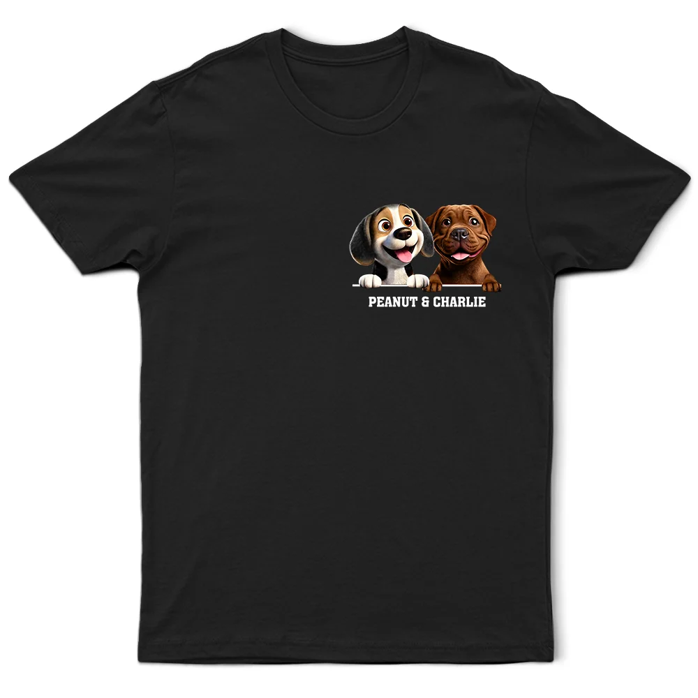 More Colors Dog Mom Dog Dad 3D Effect - Personalized T Shirt