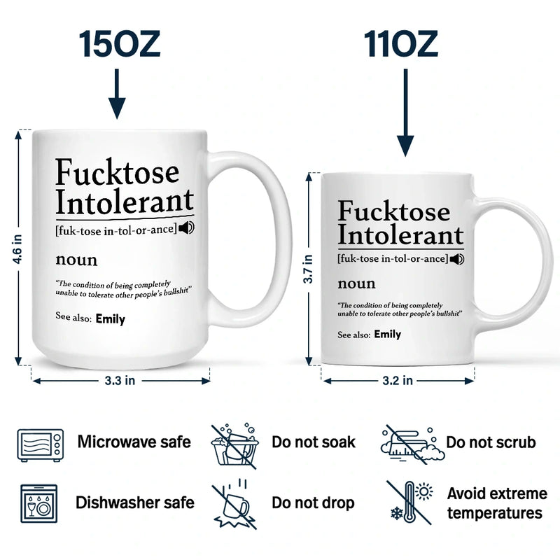 Gift For Bestie, Happy, Top Market, Gifts For Colleagues - Morning Intolerant Funny - Personalized Mug