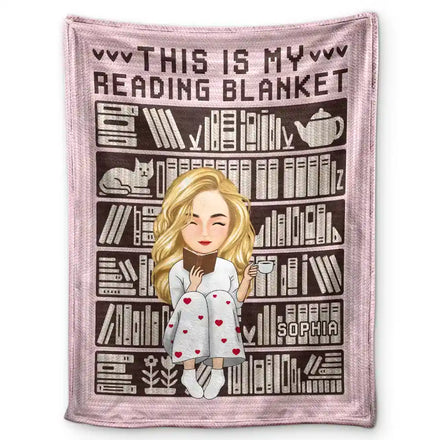 Mosaic Crochet Pattern Inspired This Is My Reading Blanket - Personalized Fleece Blanket, Sherpa Blanket